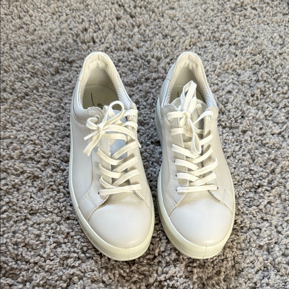 Women's White Leather Sneakers